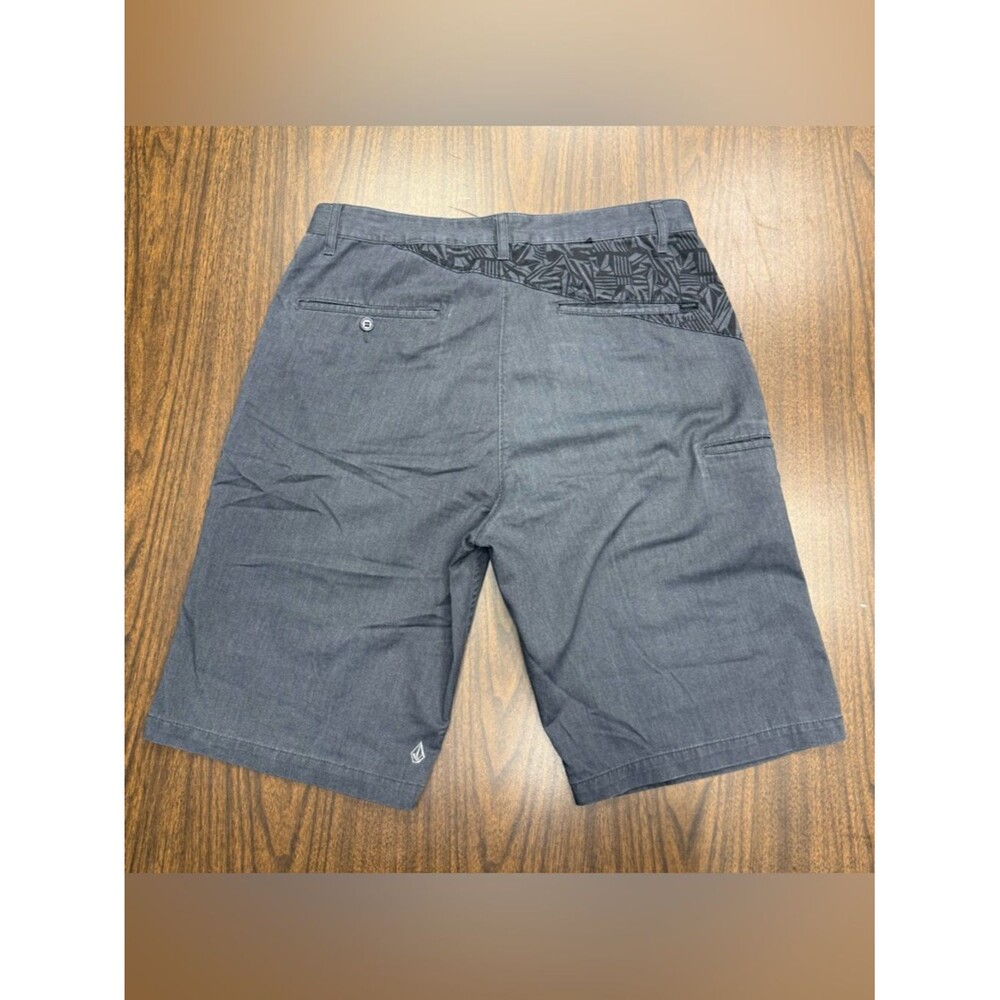 Volcom Men's Charcoal Flat-Front Chinos Shorts Size 34